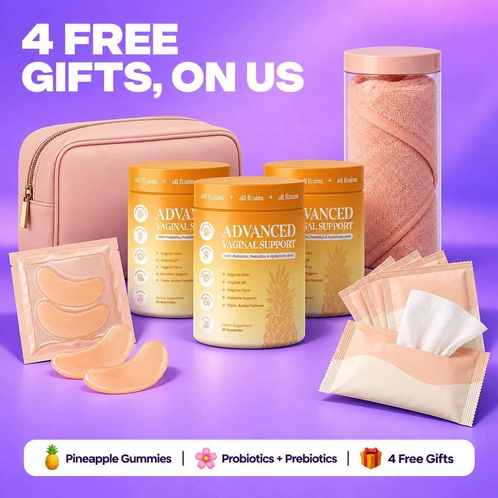 Three jars of Advanced Vaginal Support with 4 free gifts