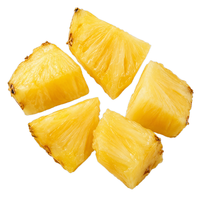 Fresh pineapple chunks