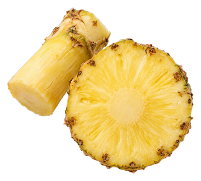 Slice of pineapple core, source of bromelain