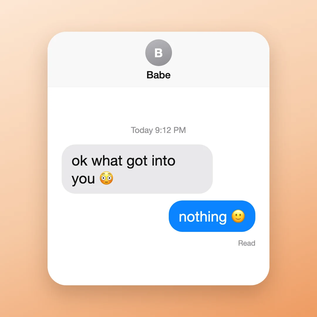 A text from him
