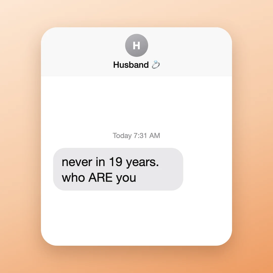 A text from him