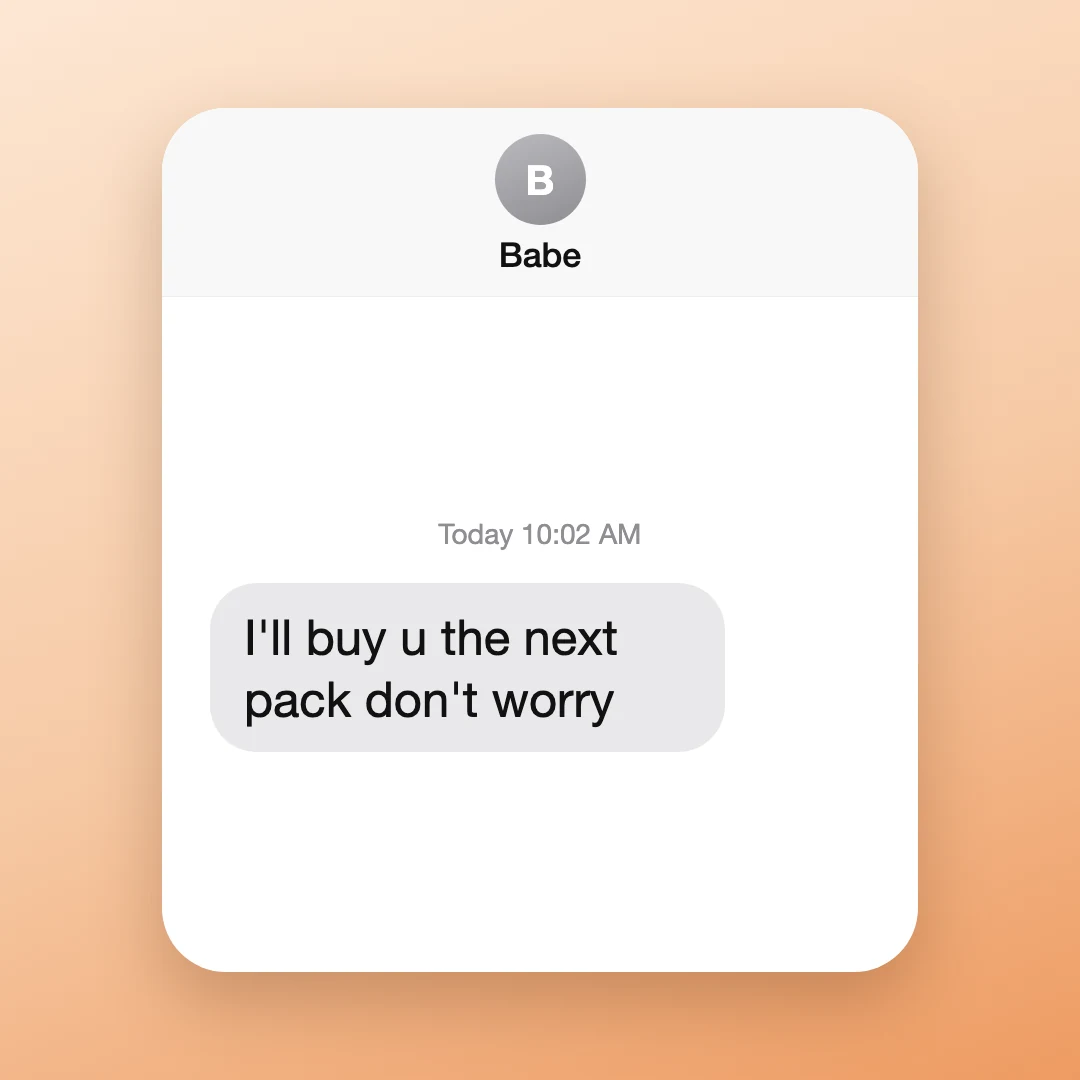 A text from him