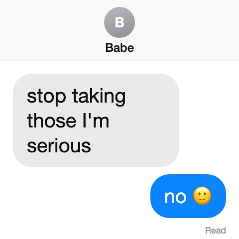 A text from him
