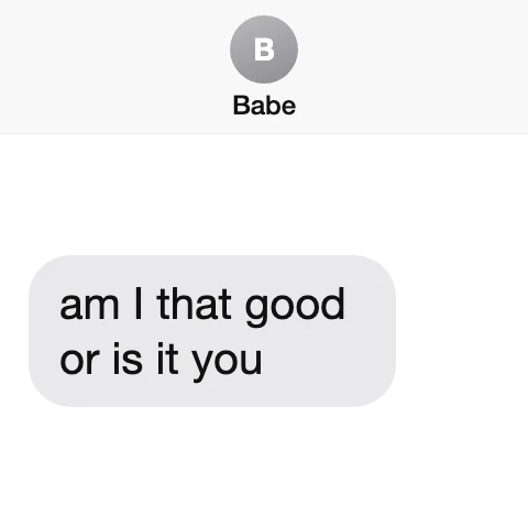 A text from him