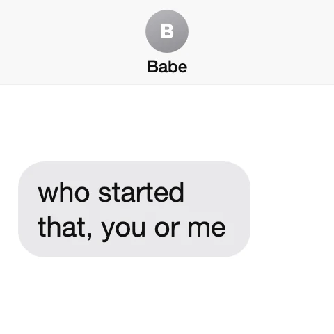 A text from him