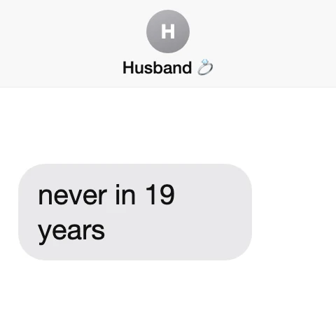 A text from him