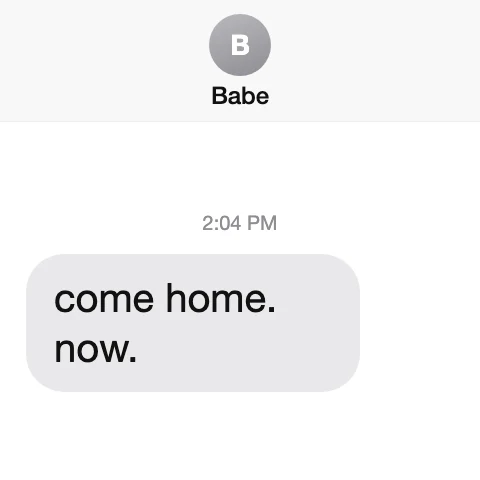 A text from him
