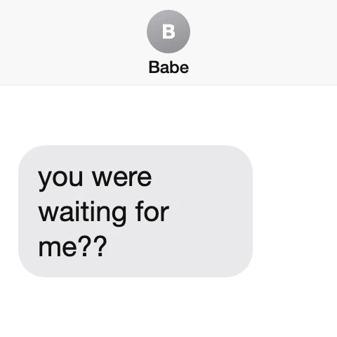 A text from him