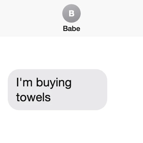 A text from him