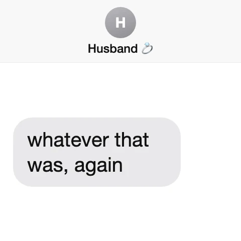 A text from him