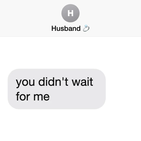 A text from him