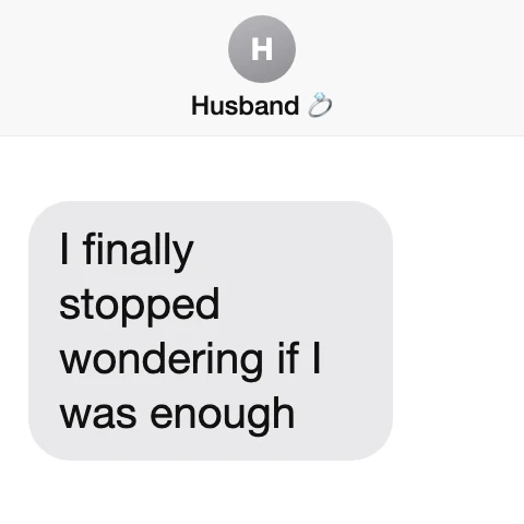A text from him