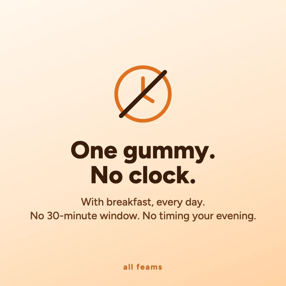 One gummy, no clock